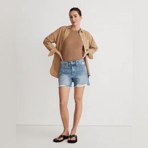 Madewell Relaxed Mid-length Denim Shorts in Brockport Wash